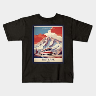 Salt Lake City Utah United States of America Tourism Vintage Poster Kids T-Shirt